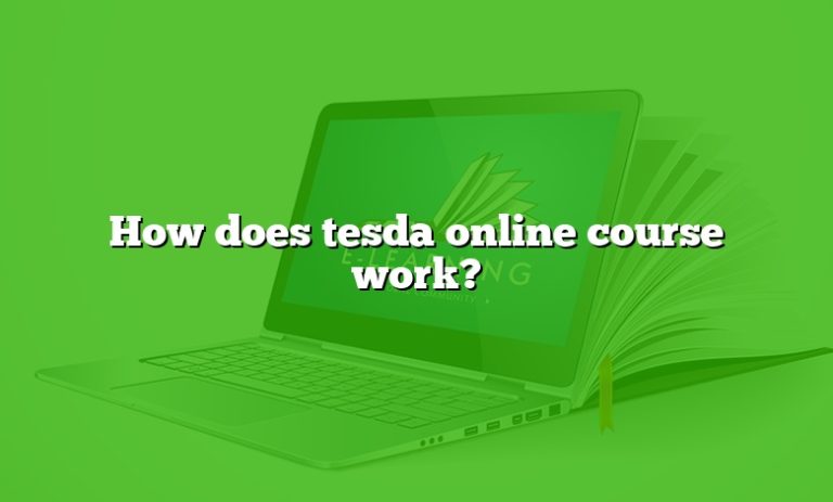 How Does Tesda Online Course Work