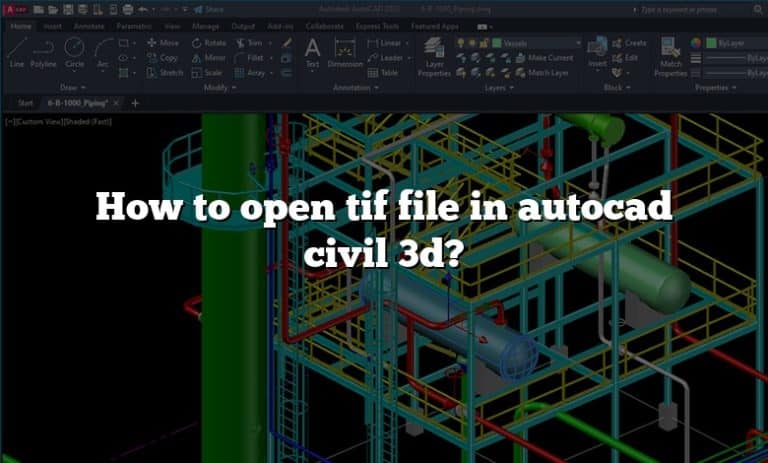 How To Open Tif File In Autocad Civil 3d