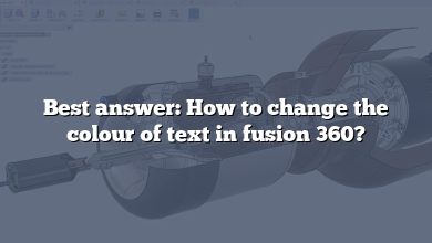 Best answer: How to change the colour of text in fusion 360?