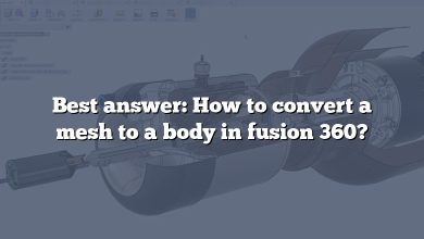 Best answer: How to convert a mesh to a body in fusion 360?