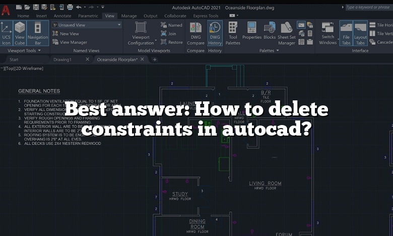 Best Answer How To Delete Constraints In Autocad 