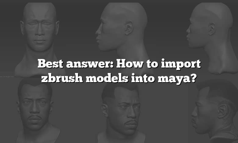 Best answer: How to import zbrush models into maya?