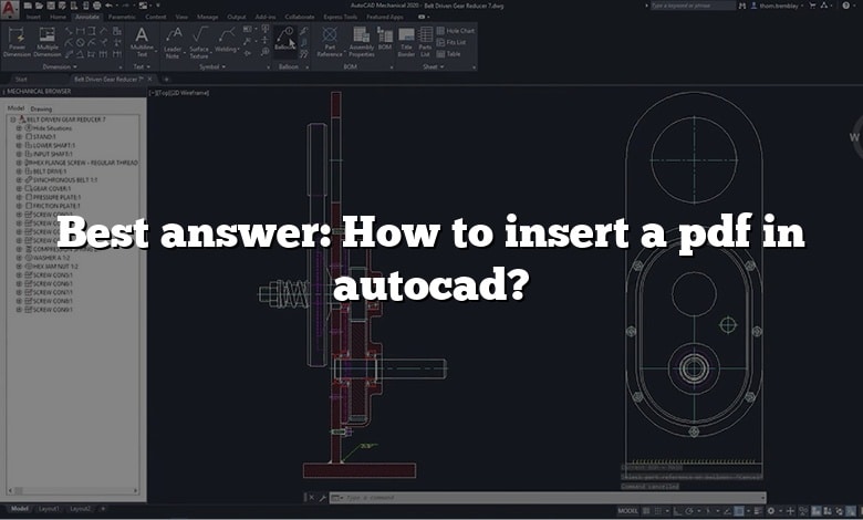 Best answer: How to insert a pdf in autocad?