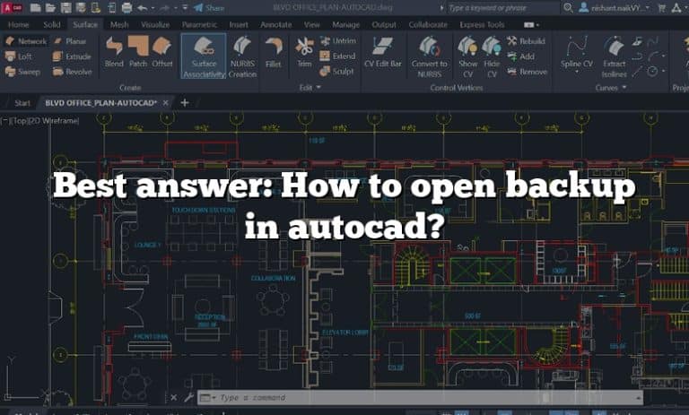 how to open a backup file autocad 2018 dwl