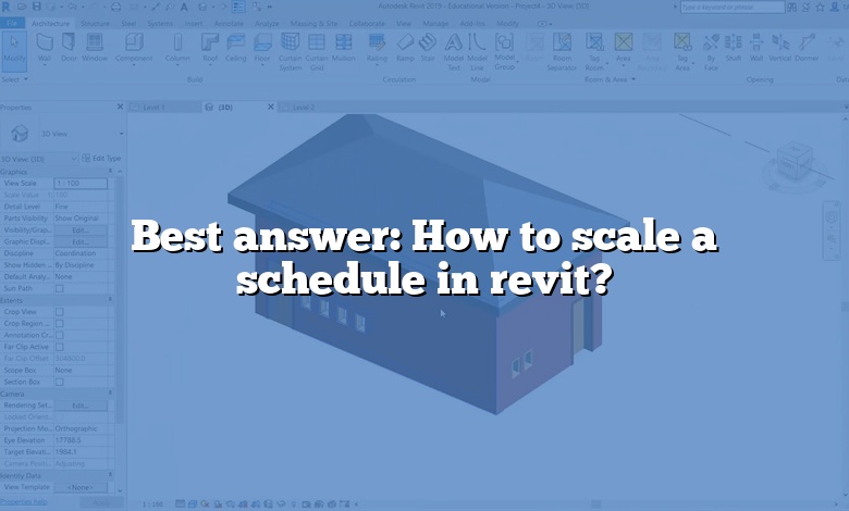 Best answer: How to scale a schedule in revit?
