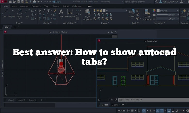 Best answer: How to show autocad tabs?