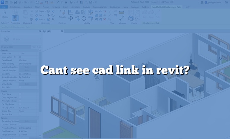 Cant see cad link in revit?