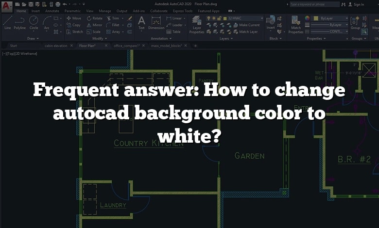 Frequent answer: How to change autocad background color to white?