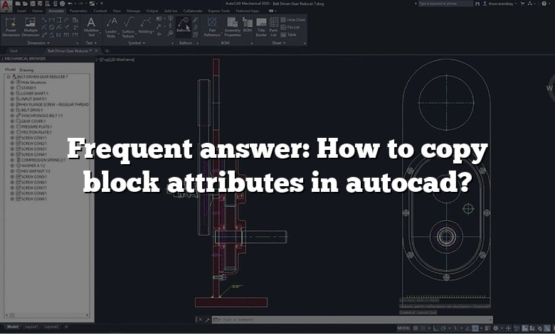 Frequent answer: How to copy block attributes in autocad?