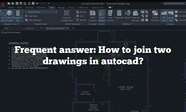 Frequent answer: How to join two drawings in autocad?