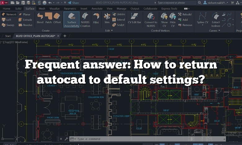 Frequent answer: How to return autocad to default settings?