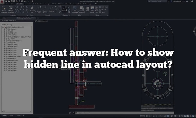 Frequent answer: How to show hidden line in autocad layout?