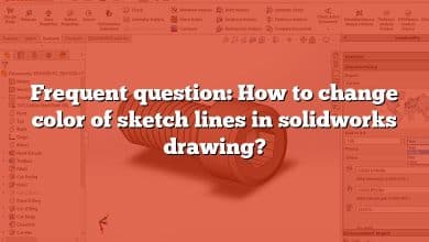 Frequent question: How to change color of sketch lines in solidworks drawing?