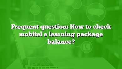 Frequent question: How to check mobitel e learning package balance?