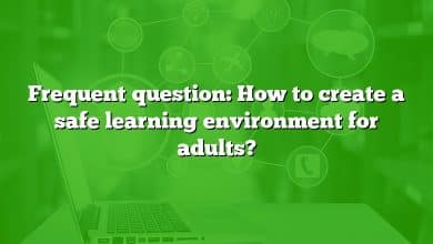 Frequent question: How to create a safe learning environment for adults?