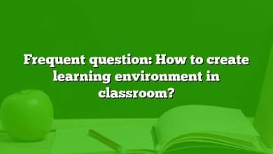 Frequent question: How to create learning environment in classroom?