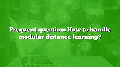 Frequent question: How to handle modular distance learning?