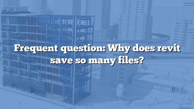 Frequent question: Why does revit save so many files?