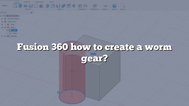 Fusion 360 how to create a worm gear?