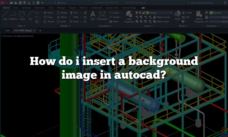 How do i insert a background image in autocad?