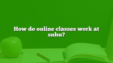 How do online classes work at snhu?