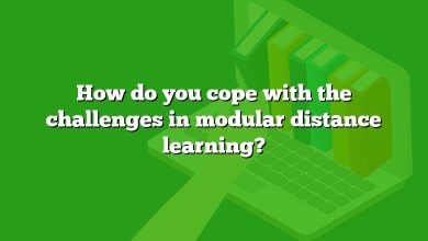 How do you cope with the challenges in modular distance learning?