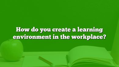 How do you create a learning environment in the workplace?