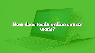 How does tesda online course work?