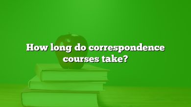 How long do correspondence courses take?