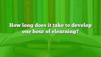 How long does it take to develop one hour of elearning?