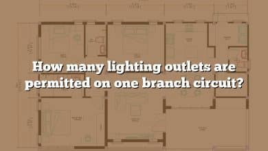 How many lighting outlets are permitted on one branch circuit?