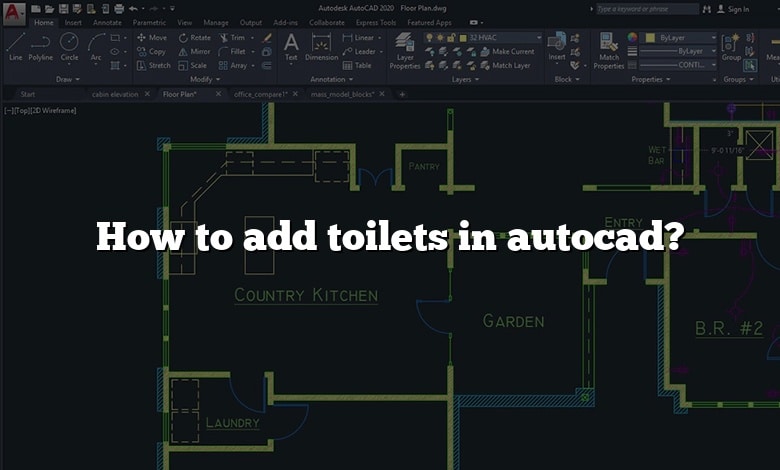 How to add toilets in autocad?