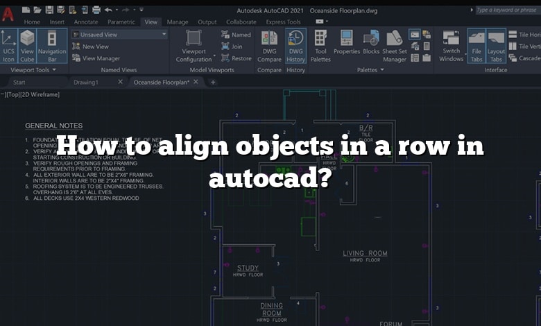 How To Align Objects In A Row In Autocad