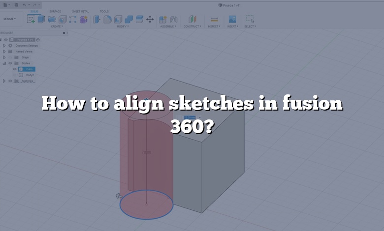 How to align sketches in fusion 360?