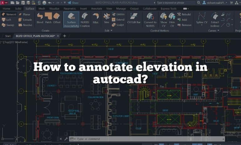 How to annotate elevation in autocad?