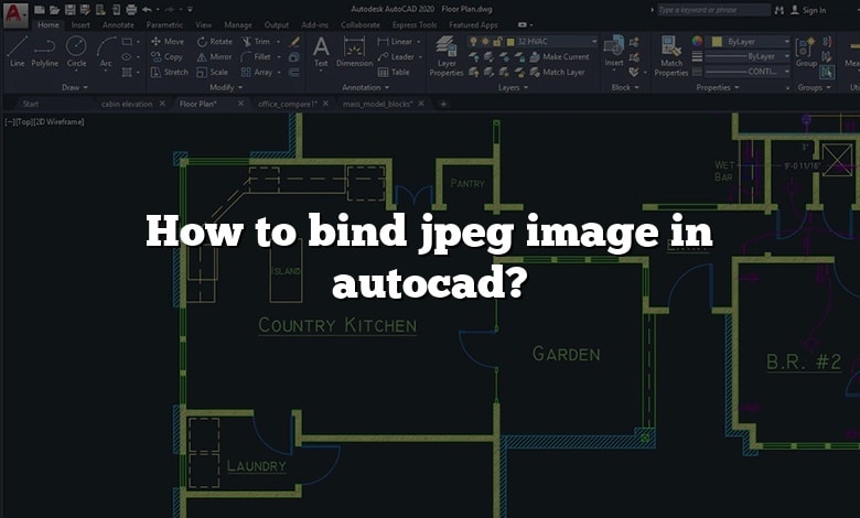 How to bind jpeg image in autocad?