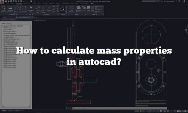 How To Calculate Mass In Autocad