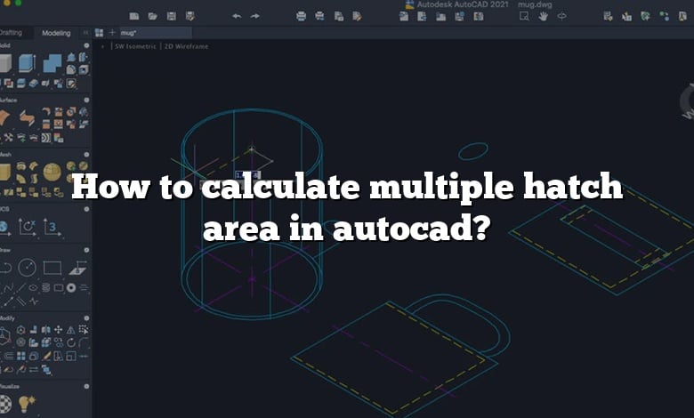 How to calculate multiple hatch area in autocad?