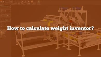 How to calculate weight inventor?