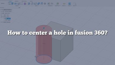 How to center a hole in fusion 360?