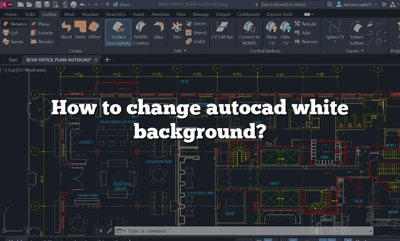 How to change autocad white background?