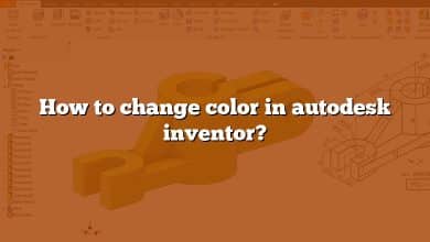 How to change color in autodesk inventor?