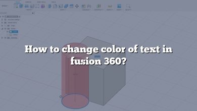 How to change color of text in fusion 360?