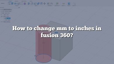 How to change mm to inches in fusion 360?