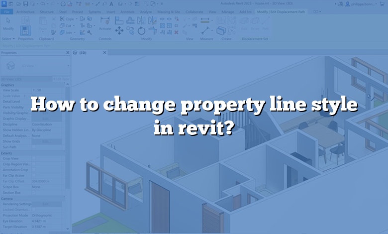 How to change property line style in revit?