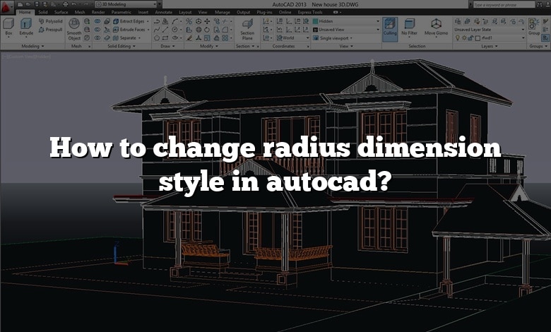 How to change radius dimension style in autocad?