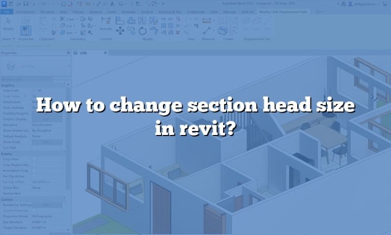 revit change section head size