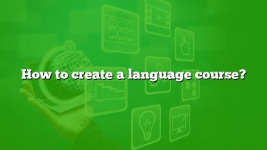 How to create a language course?