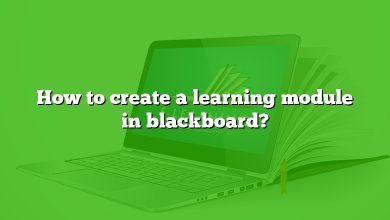 How to create a learning module in blackboard?