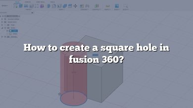 How to create a square hole in fusion 360?